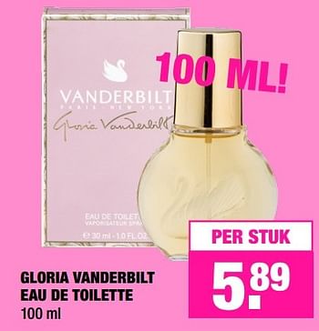 Aanbiedingen Gloria vanderbilt eau de toilette - Gloria Vanderbilt - Geldig van 08/05/2017 tot 21/05/2017 bij Big Bazar