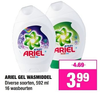 Aanbiedingen Ariel gel wasmiddel - Ariel - Geldig van 08/05/2017 tot 21/05/2017 bij Big Bazar