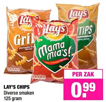 Aanbiedingen Lay`s chips - Lay's - Geldig van 08/05/2017 tot 21/05/2017 bij Big Bazar