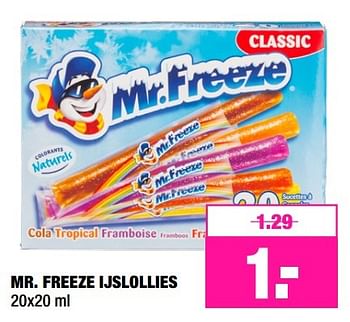 Aanbiedingen Mr. freeze ijslollies - Mr. Freeze - Geldig van 08/05/2017 tot 21/05/2017 bij Big Bazar