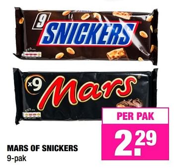 Aanbiedingen Mars of snickers - Mars Snacks - Geldig van 08/05/2017 tot 21/05/2017 bij Big Bazar