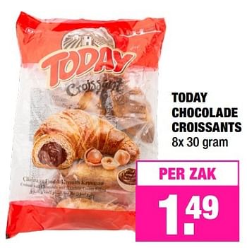 Aanbiedingen Today chocolade croissants - Today - Geldig van 08/05/2017 tot 21/05/2017 bij Big Bazar