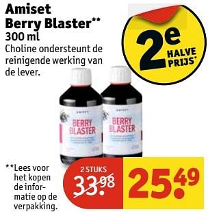 Aanbiedingen Amiset berry blaster - Amiset - Geldig van 09/05/2017 tot 14/05/2017 bij Kruidvat