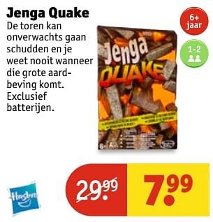 Aanbiedingen Jenga quake - Hasbro - Geldig van 09/05/2017 tot 14/05/2017 bij Kruidvat