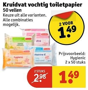 Aanbiedingen Hygienic - Huismerk - Kruidvat - Geldig van 09/05/2017 tot 14/05/2017 bij Kruidvat