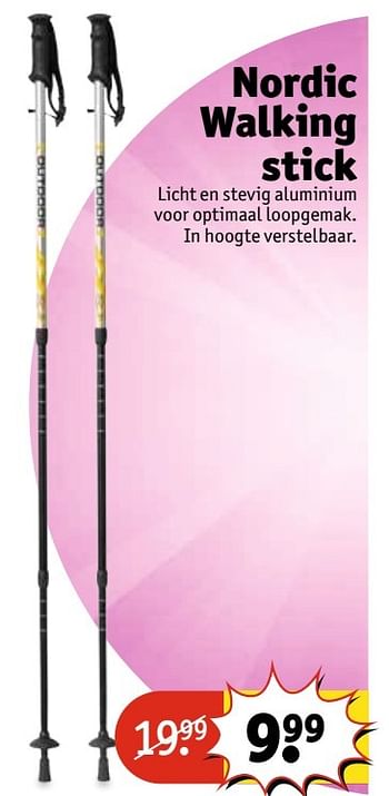 Aanbiedingen Nordic walking stick - Nordic - Geldig van 09/05/2017 tot 14/05/2017 bij Kruidvat