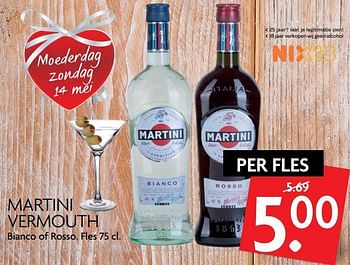 Aanbiedingen Martini vermouth bianco of rosso - Martini - Geldig van 11/05/2017 tot 14/05/2017 bij Deka Markt