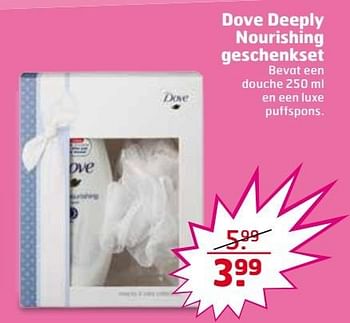 Aanbiedingen Dove deeply nourishing geschenkset - Dove - Geldig van 09/05/2017 tot 14/05/2017 bij Trekpleister