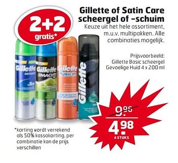 Aanbiedingen Gillette basic scheergel gevoelige huid - Gillette - Geldig van 09/05/2017 tot 14/05/2017 bij Trekpleister