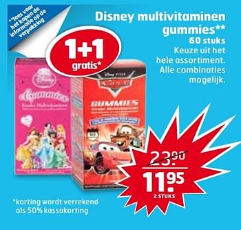 Aanbiedingen Disney multivitaminen gummies - Disney - Geldig van 09/05/2017 tot 14/05/2017 bij Trekpleister