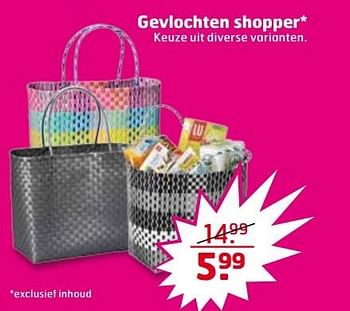 Aanbiedingen Gevlochten shopper - Huismerk - Trekpleister - Geldig van 09/05/2017 tot 14/05/2017 bij Trekpleister