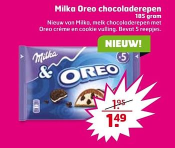 Aanbiedingen Milka oreo chocoladerepen - Milka - Geldig van 09/05/2017 tot 14/05/2017 bij Trekpleister