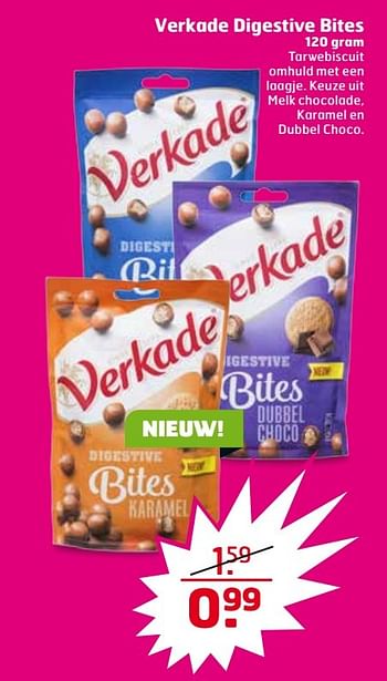Aanbiedingen Verkade digestive bites - Verkade - Geldig van 09/05/2017 tot 14/05/2017 bij Trekpleister