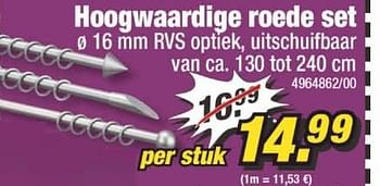 Aanbiedingen Hoogwaardige roede set - Huismerk - Poco - Geldig van 08/05/2017 tot 14/05/2017 bij Poco