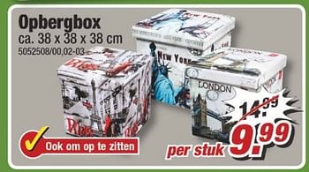 Aanbiedingen Opbergbox - Huismerk - Poco - Geldig van 08/05/2017 tot 14/05/2017 bij Poco