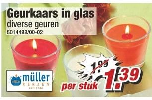 Aanbiedingen Geurkaars in glas - Muller - Geldig van 08/05/2017 tot 14/05/2017 bij Poco