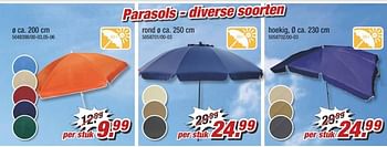 Aanbiedingen Parasols - diverse soorten - Huismerk - Poco - Geldig van 08/05/2017 tot 14/05/2017 bij Poco