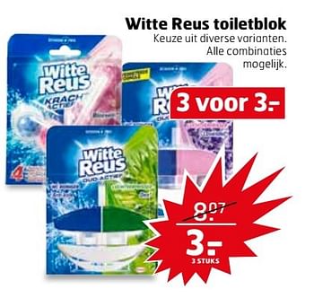 Aanbiedingen Witte reus toiletblok - Reus - Geldig van 09/05/2017 tot 14/05/2017 bij Trekpleister