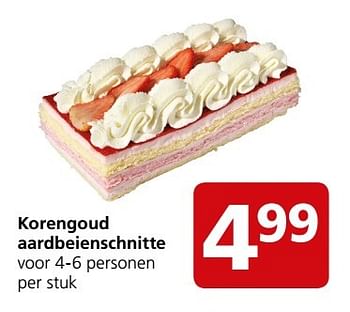 Aanbiedingen Korengoud aardbeienschnitte - Korengoud - Geldig van 08/05/2017 tot 14/05/2017 bij Jan Linders