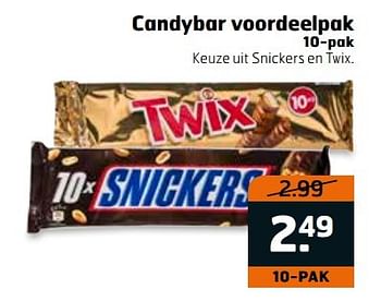 Aanbiedingen Candybar voordeelpak - Mars Snacks - Geldig van 02/05/2017 tot 14/05/2017 bij Trekpleister