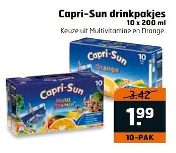 Aanbiedingen Capri-sun drinkpakjes - Capri-Sun - Geldig van 02/05/2017 tot 14/05/2017 bij Trekpleister