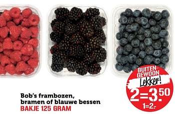 Aanbiedingen Bob`s frambozen, bramen of blauwe bessen - Huismerk - Coop - Geldig van 08/05/2017 tot 14/05/2017 bij Coop