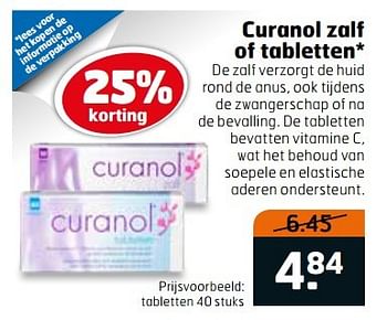 Aanbiedingen Curanol zalf of tabletten - Curanol - Geldig van 02/05/2017 tot 14/05/2017 bij Trekpleister
