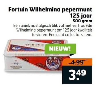 Aanbiedingen Fortuin wilhelmina pepermunt - Fortuin - Geldig van 02/05/2017 tot 14/05/2017 bij Trekpleister