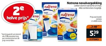 Aanbiedingen Natrena navulverpakking zoetjes - Natrena - Geldig van 02/05/2017 tot 14/05/2017 bij Trekpleister