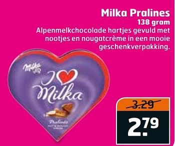 Aanbiedingen Milka pralines - Milka - Geldig van 02/05/2017 tot 14/05/2017 bij Trekpleister