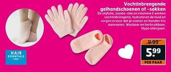 Aanbiedingen Vochtinbrengende gelhandschoenen of -sokken - Huismerk - Trekpleister - Geldig van 02/05/2017 tot 14/05/2017 bij Trekpleister