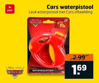 Aanbiedingen Cars waterpistool - Disney - Geldig van 02/05/2017 tot 14/05/2017 bij Trekpleister