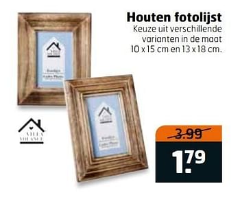 Aanbiedingen Houten fotolijst - Huismerk - Trekpleister - Geldig van 02/05/2017 tot 14/05/2017 bij Trekpleister