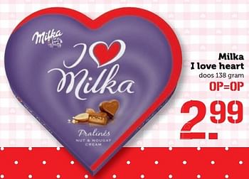 Aanbiedingen Milka i love heart - Milka - Geldig van 08/05/2017 tot 14/05/2017 bij Coop