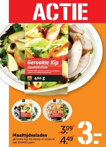 Aanbiedingen Maaltijdsalades gerookte kip, kip ketjap of tonijn-ei - Huismerk - Coop - Geldig van 08/05/2017 tot 14/05/2017 bij Coop