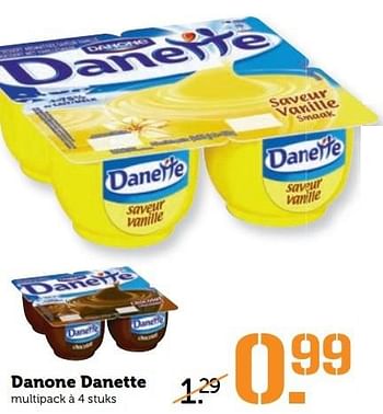 Aanbiedingen Danone danette - Danone - Geldig van 08/05/2017 tot 14/05/2017 bij Coop