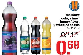 Aanbiedingen Markant cola, sinas, lemon lime, ijsthee of cassis - Markant - Geldig van 08/05/2017 tot 14/05/2017 bij Coop