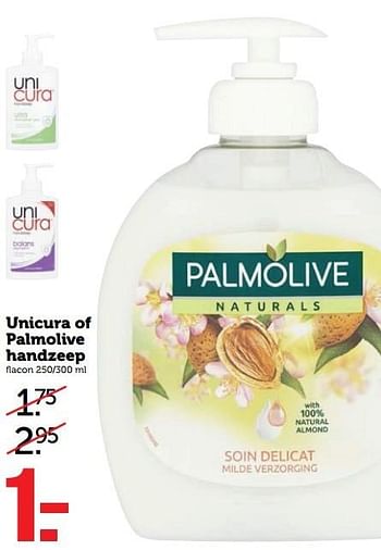 Aanbiedingen Unicura of palmolive handzeep - Palmolive - Geldig van 08/05/2017 tot 14/05/2017 bij Coop