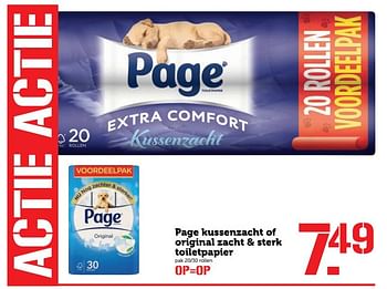 Aanbiedingen Page kussenzacht of original zacht + sterk toiletpapier - Page - Geldig van 08/05/2017 tot 14/05/2017 bij Coop