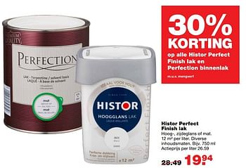 Aanbiedingen Histor perfect finish lak - Histor - Geldig van 08/05/2017 tot 14/05/2017 bij Praxis