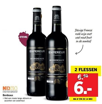 Aanbiedingen Bordeaux - Rode wijnen - Geldig van 08/05/2017 tot 14/05/2017 bij Lidl