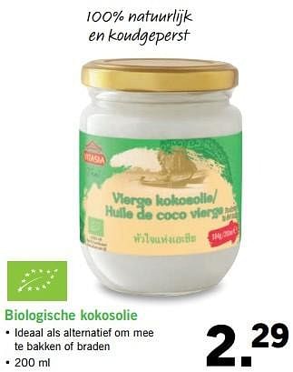 Aanbiedingen Biologische kokosolie - Vitasia - Geldig van 08/05/2017 tot 14/05/2017 bij Lidl