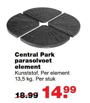 Aanbiedingen Central park parasolvoet element - Central Park - Geldig van 08/05/2017 tot 14/05/2017 bij Praxis