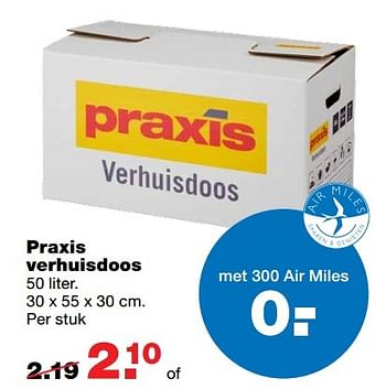 Aanbiedingen Praxis verhuisdoos - Huismerk - Praxis - Geldig van 08/05/2017 tot 14/05/2017 bij Praxis