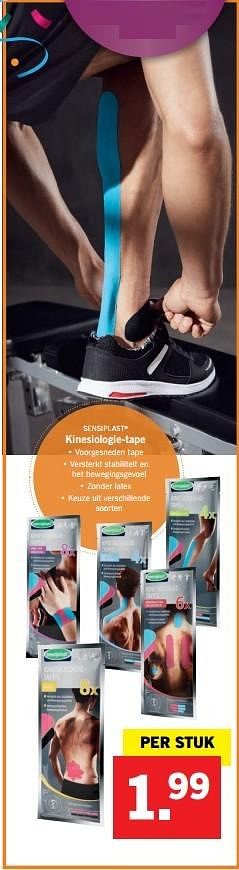 Aanbiedingen Kinesiologie-tape - Sensiplast - Geldig van 08/05/2017 tot 14/05/2017 bij Lidl