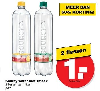 Aanbiedingen Sourcy water met smaak - Sourcy - Geldig van 10/05/2017 tot 16/05/2017 bij Hoogvliet