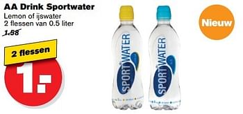 Aanbiedingen Aa drink sportwater lemon of ijswater - AA-Drink - Geldig van 10/05/2017 tot 16/05/2017 bij Hoogvliet