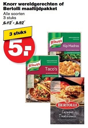 Aanbiedingen Knorr wereldgerechten of bertolli maaltijdpakket - Huismerk - Hoogvliet - Geldig van 10/05/2017 tot 16/05/2017 bij Hoogvliet