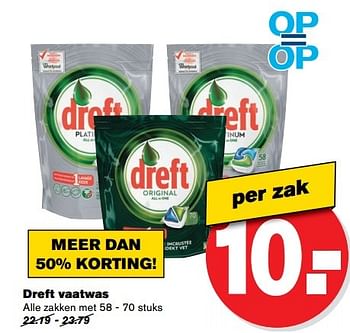 Aanbiedingen Dreft vaatwas - Dreft - Geldig van 10/05/2017 tot 16/05/2017 bij Hoogvliet