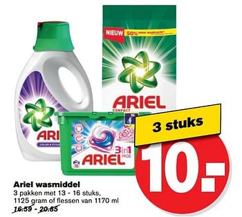 Aanbiedingen Ariel wasmiddel - Ariel - Geldig van 10/05/2017 tot 16/05/2017 bij Hoogvliet